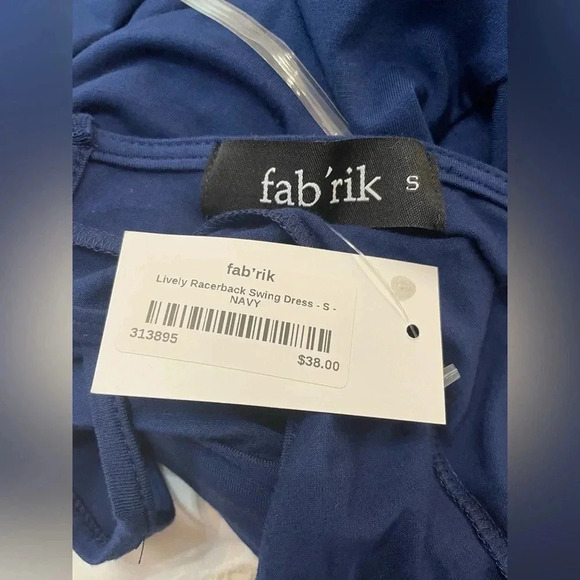 Fab’rik Blue Dress, Sleeveless With Racer‎ Back. Woman’s Size S - Picture 3 of 6